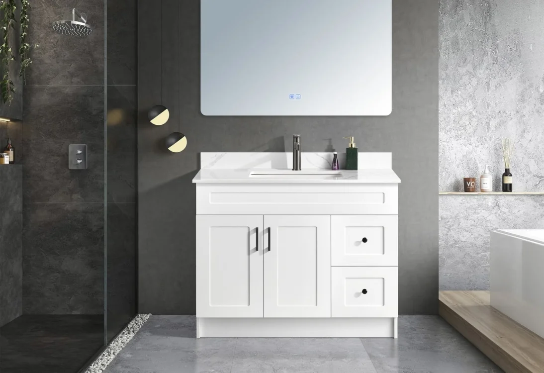 42" White Bathroom Vanity
